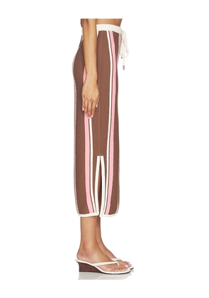 Curaae by Elliatt Cady Skirt in Brown,Pink. Size S. Also in XS, M.