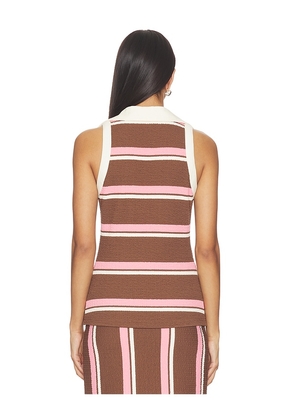 Curaae by Elliatt Cady Vest Top in Brown,Pink. Size S. Also in M, XS.