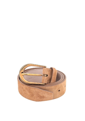 Brunello Cucinelli Beige Leather Regular Belt - XS
