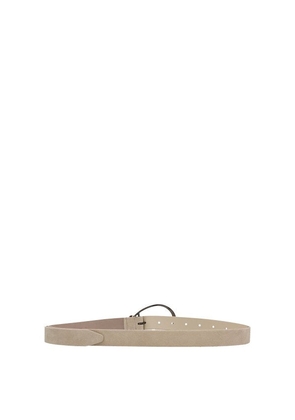 Brunello Cucinelli Beige Leather Regular Belt - M