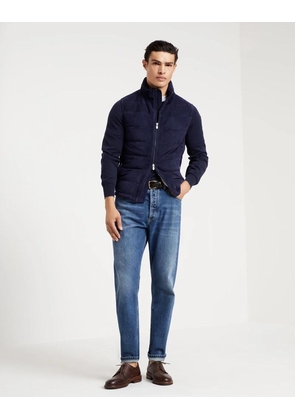 Brunello Cucinelli Bicolor Leather Sleveless Jacket
