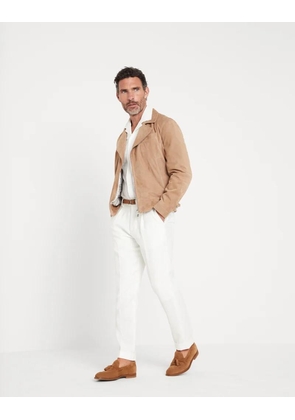 Brunello Cucinelli Bicolor Leather Leather Jacket