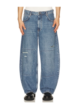 ALLSAINTS Barrel Trash Jeans in Blue. Size 36. Also in 30, 31, 32, 33, 34.