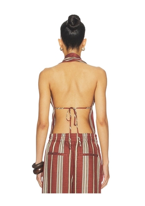 A.L.C. Kaia Top in Rust,Cream. Size S. Also in XS, M, L.