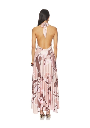 Cin Cin Lalique Halter Dress in Brown. Size XS. Also in M, L.