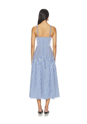 Amanda Uprichard Spencer Midi Dress in Blue. Size XS. Also in L, M, S, XL.