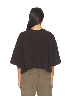 Citizens of Humanity Crop Cape Tee in Chocolate. Size XS. Also in L, M, S.