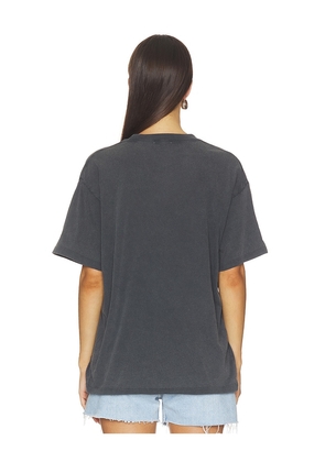 ANINE BING Cade Tee Melrose Stencil in Black. Size XS. Also in S, M, L.