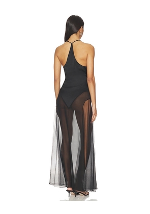 GUIZIO Olympia Maxi Dress in Black. Size XS. Also in L, M, S, XL.