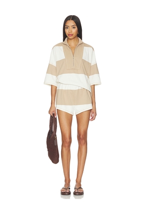 Free People x FP Movement Retro Rugby Set in Beige. Size XS. Also in S, M, L.