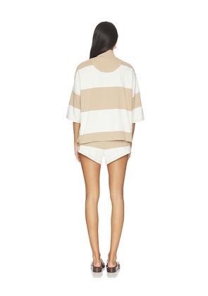 Free People x FP Movement Retro Rugby Set in Beige. Size XS. Also in S, M, L.