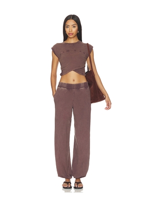 Free People x FP Movement Hot Shot Crossover Set in Brown. Size XS. Also in S, M, L.