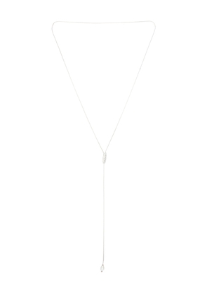 Loren Stewart Driftline Bolo Necklace in Metallic Silver.