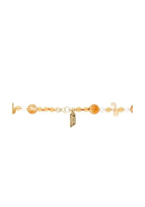 Loren Stewart Bellissimo Gem Necklace in Orange.