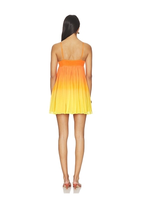 Leslie Amon Citrus Sequin Mini Dress in Orange. Size XS. Also in L, XL.