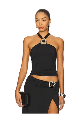 Runaway The Label Indiana Keyhole Halter Top in Black. Size S. Also in XS, M, L, XL.