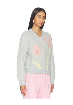 Steve Madden Jean Sweater Jacket in Baby Blue. Size M. Also in L, XL.