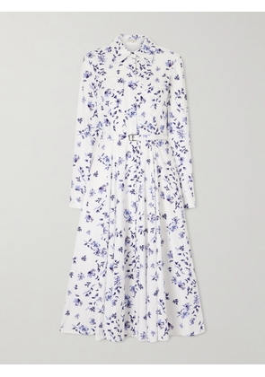 Emilia Wickstead - Emmalyna Floral-print Organic Cotton-poplin - White - UK 4,UK 6,UK 8,UK 10,UK 12,UK 14,UK 16