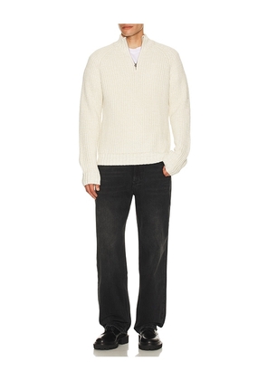 Rails Stratton Quarter Zip Sweater in Cream. Size M. Also in XL/1X.