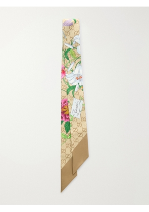 Gucci - Flora Printed Silk-twill Scarf - Multi - One size