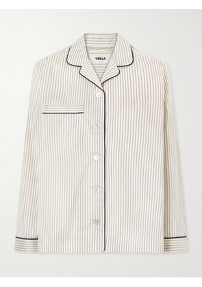 TEKLA - Striped Organic Cotton Pajama Shirt - Unknown - xx small,x small,small,medium,large,x large,xx large