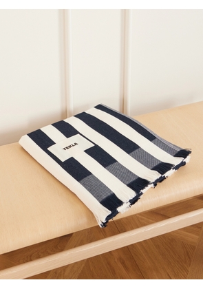 TEKLA - Moro Striped Organic Cotton-terry Beach Towel - Black - One size