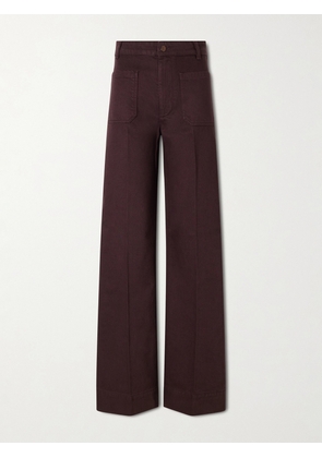 Victoria Beckham - Alina High-rise Wide-leg Jeans - Burgundy - 24,25,26,27,28,29,30,31,32