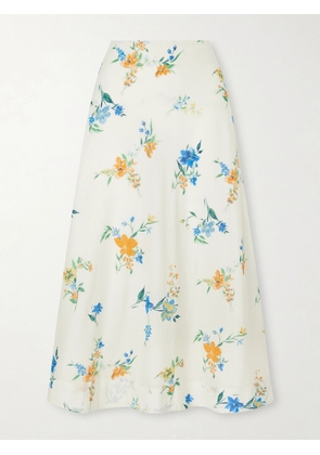 SKALL - Mila Floral-print Organic Cotton Midi Skirt - Neutrals - DK32,DK34,DK36,DK38,DK40,DK42