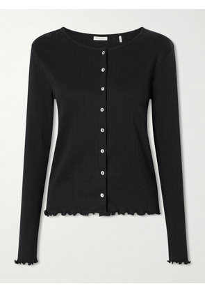 SKALL - Edie Open-knit Organic Cotton Cardigan - Black - x small,small,medium,large,x large