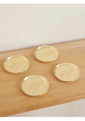 Ralph Lauren Home - Polo Bar Gold-tone Coasters - Metallic - One size