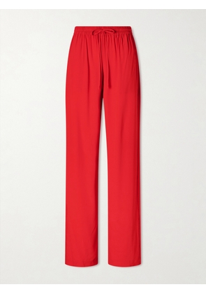Sharon Wauchob - Tuileries Satin-trimmed Silk-tulle Straight-leg Pants - Red - FR 34,FR 36,FR 38,FR 40,FR 42,FR 44
