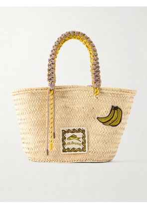 ALÉMAIS - Mona Logo-appliquéd Woven Raffia-effect Bucket Bag - Multi - One size