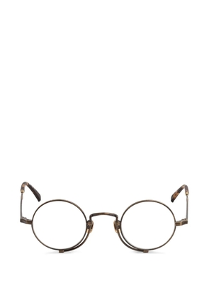 Matsuda engraved round-frame glasses - Gold