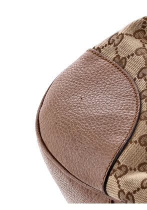 Gucci Pre-Owned Bree GG Canvas with Leather Large hobo bag - Brown