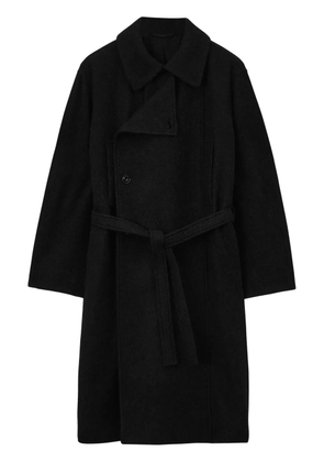 LEMAIRE asymmetrical wool coat - Black