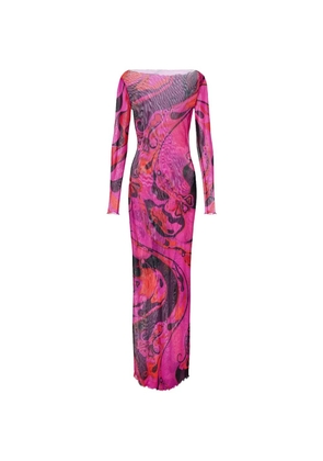 PUCCI abstract-print long-sleeve maxi dress - Pink