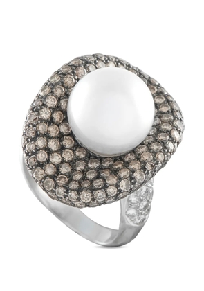 LB Exclusive pearl and diamond ring - Silver