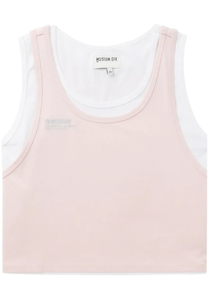 Musium Div. layered cotton tank top - Pink