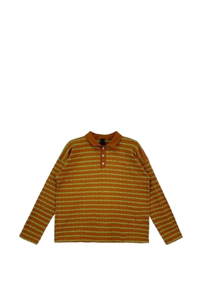 Chrome Hearts Matty Boy striped long-sleeve polo shirt - Brown