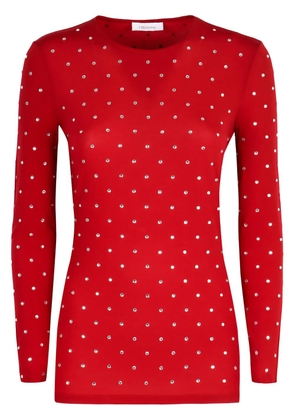 Rabanne crystal-embellished T-shirt - Red