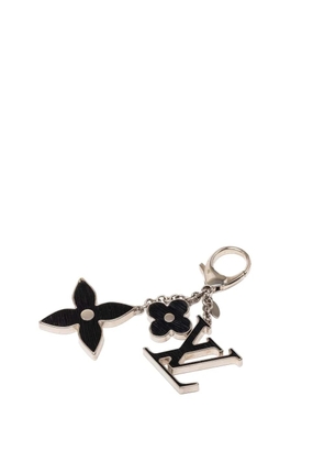 Louis Vuitton Pre-Owned 2015 Brass Fleur D Epi Bag Charm key chain - Black