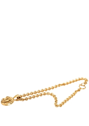 CHANEL Pre-Owned 1994 CC Gold Plated Round Pendant Necklace costume necklace