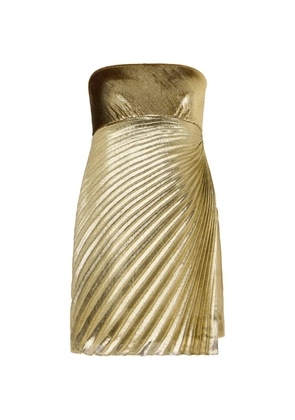 Roberto Cavalli metallic-effect mini dress - Gold