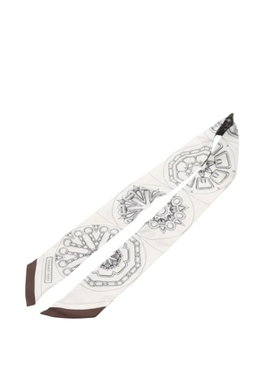 Hermès Pre-Owned 2000s Effet Kaleidoscope silk scarf - White