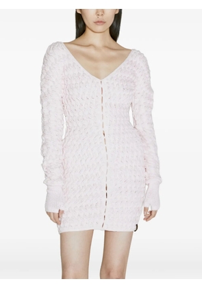 Isa Boulder V-neck long-sleeved dress - Pink