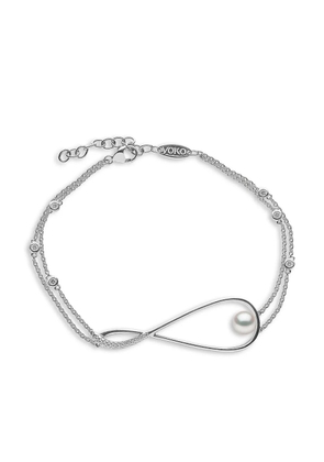 Yoko London 18kt white gold Sleek Akoya pearl bracelet - Silver