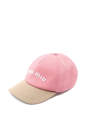 Miu Miu Pre-Owned logo-embroidered baseball cap - Pink