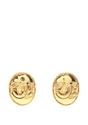 CHANEL Pre-Owned 1986-1988 Coco Mark earrings - Gold
