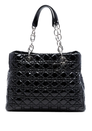 Christian Dior Pre-Owned 2011 Large Patent Cannage Lady Dior Soft Shopping tote bag - Black