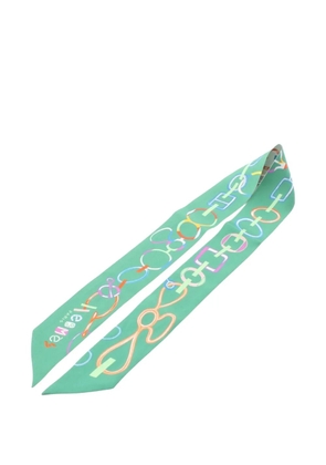 Hermès Pre-Owned 2010s graphic-print scarf - Green